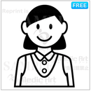 Monocro icon of receptionist