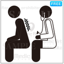 The person who has a doctor examine a back