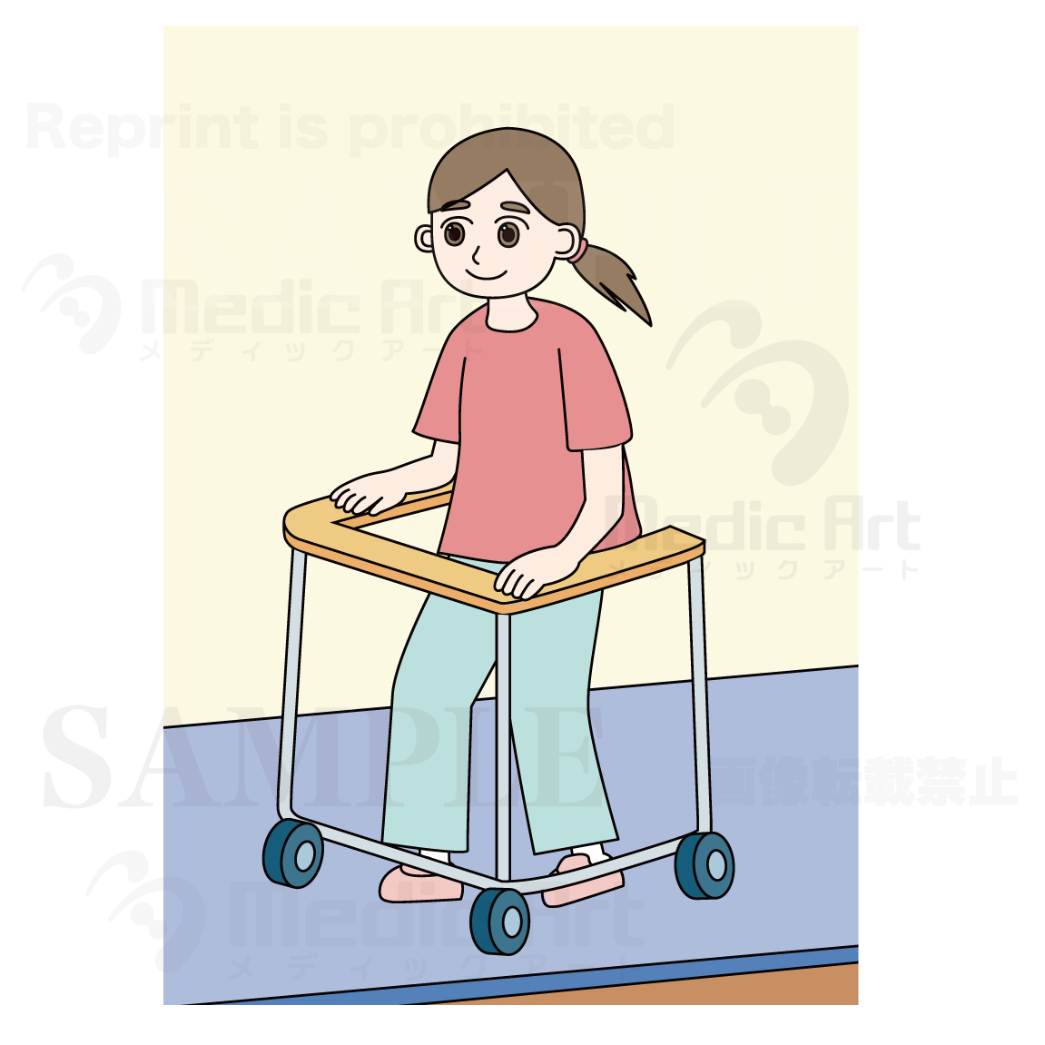 Woman during walk trainning