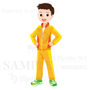 A refreshed young man wearing sports wear(Sports:succer1)