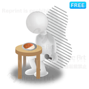 食欲が出ない、3D白人間