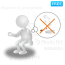 禁煙を決意した直後の3D白人間