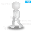 お散歩中の3D白人間