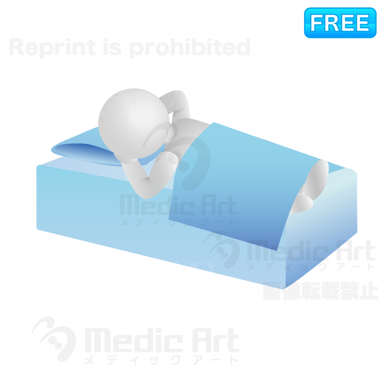 3D white human being who is sleeping. 