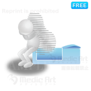 睡眠不足で悩む3D白人間