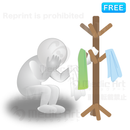 めんどくさくて何もできない3D白人間