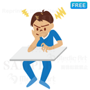 A boy who is irritated and frustrated.