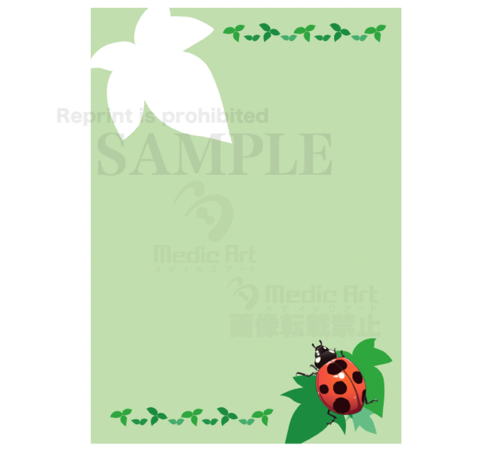 てんとう虫と葉っぱ