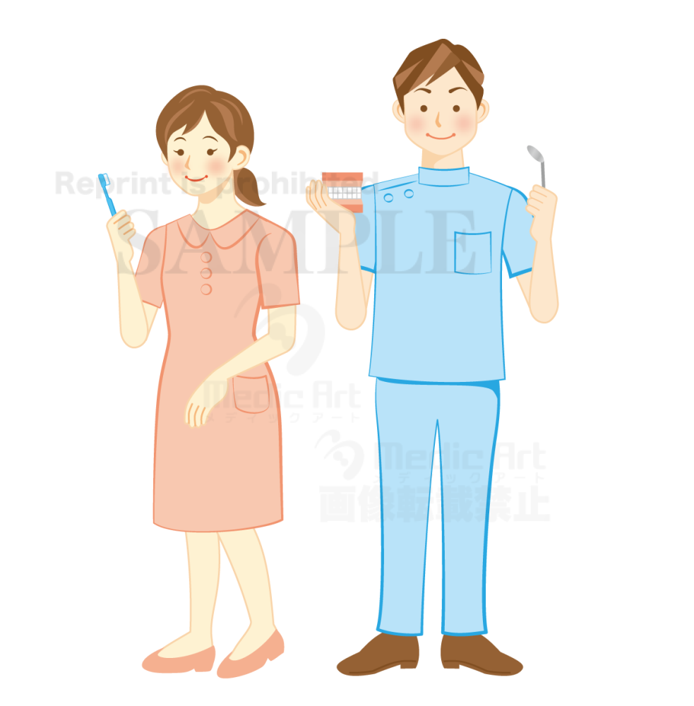  A dentist and dental hygienist