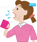 A woman who gargles. 