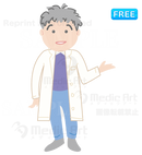 患者さんを誘導する医師