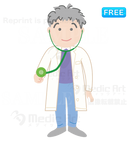 聴診器を持つ医師