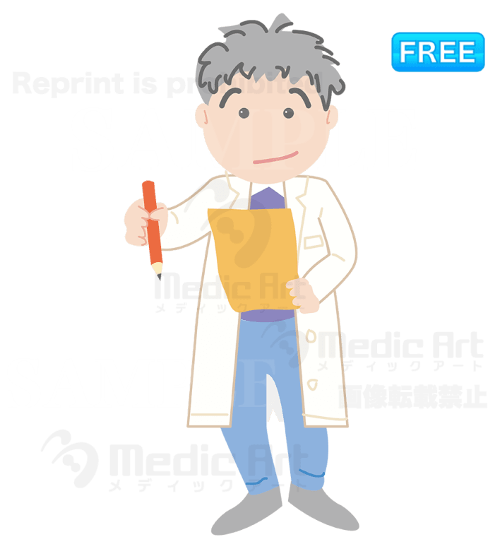 メモを取る医師