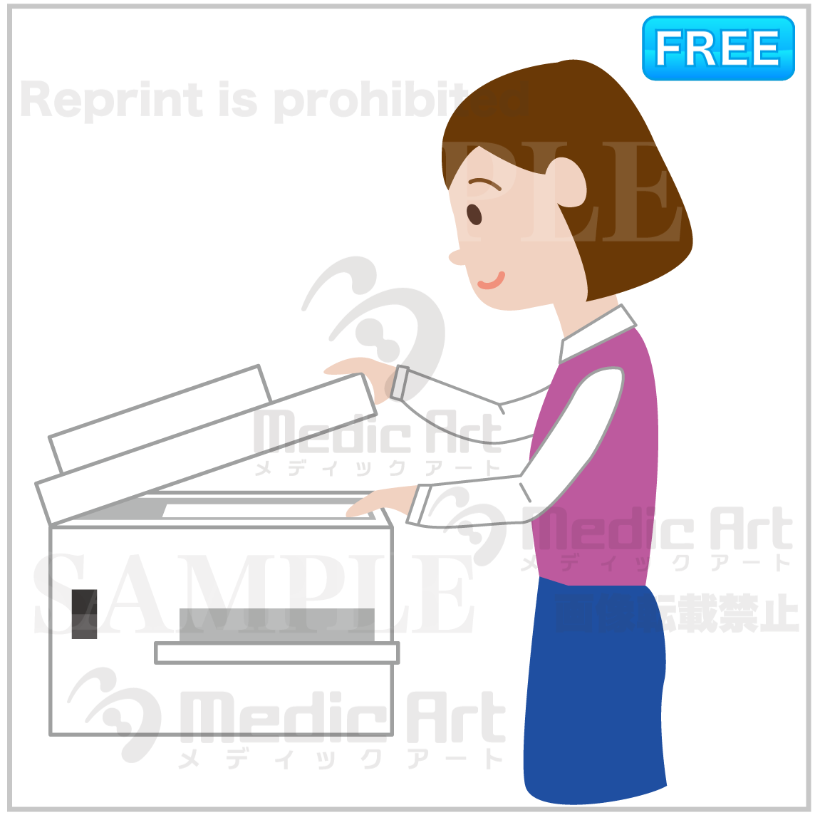 A secretary who is taking copies at the office
