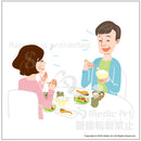 Pleasant dinner of a married couple