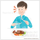 Man enjoying his meal 