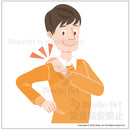 The man whose stiff shoulder gets better recently.