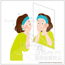 Woman during skin care