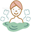 Taking a relaxed bath, happy smoothing time