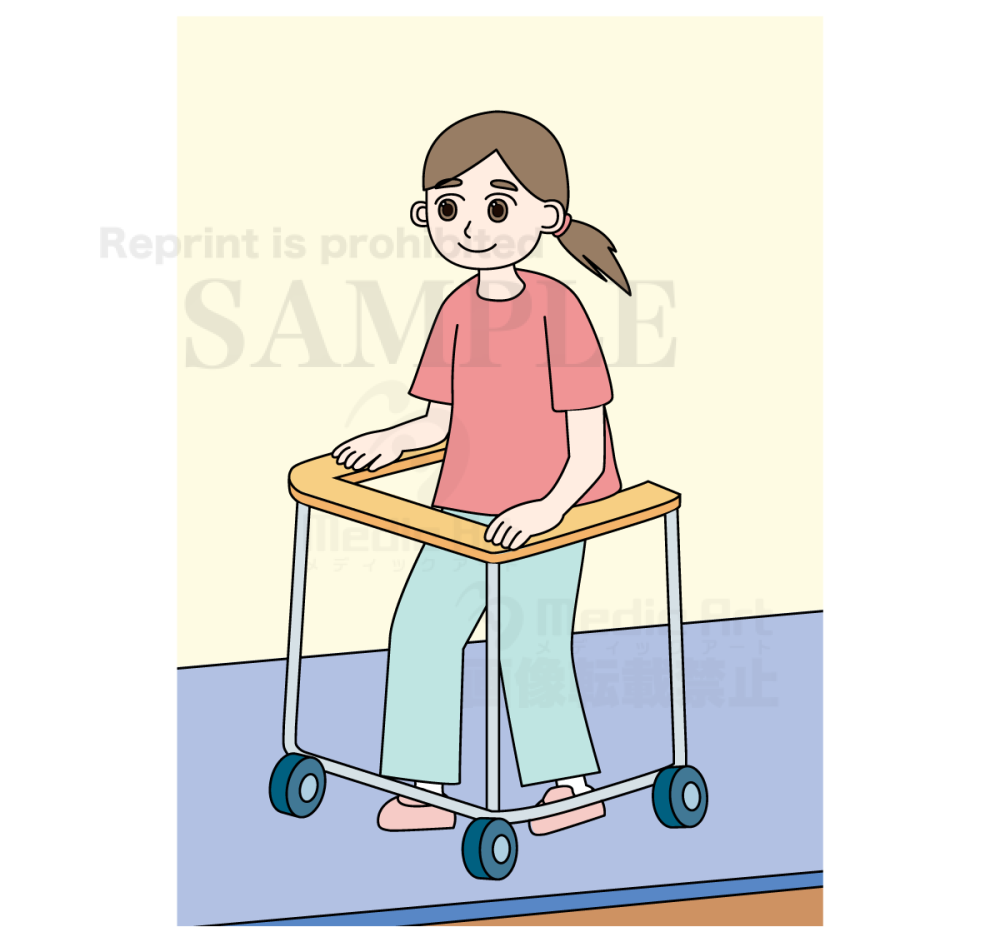 Woman during walk trainning