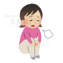 ため息をついている女の子