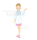 患者さんを誘導する女医