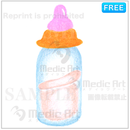 哺乳瓶の手書き風イラスト