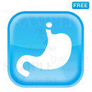 Lovely button icon of stomach/F2