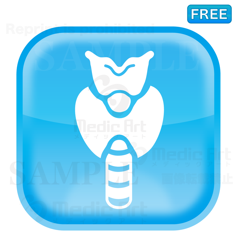 Lovely button icon of thyroid gland/F2