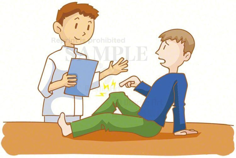 問診中の接骨院の先生