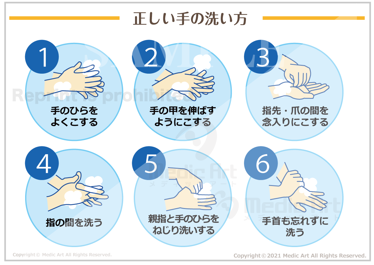 正しい手の洗い方［シート］