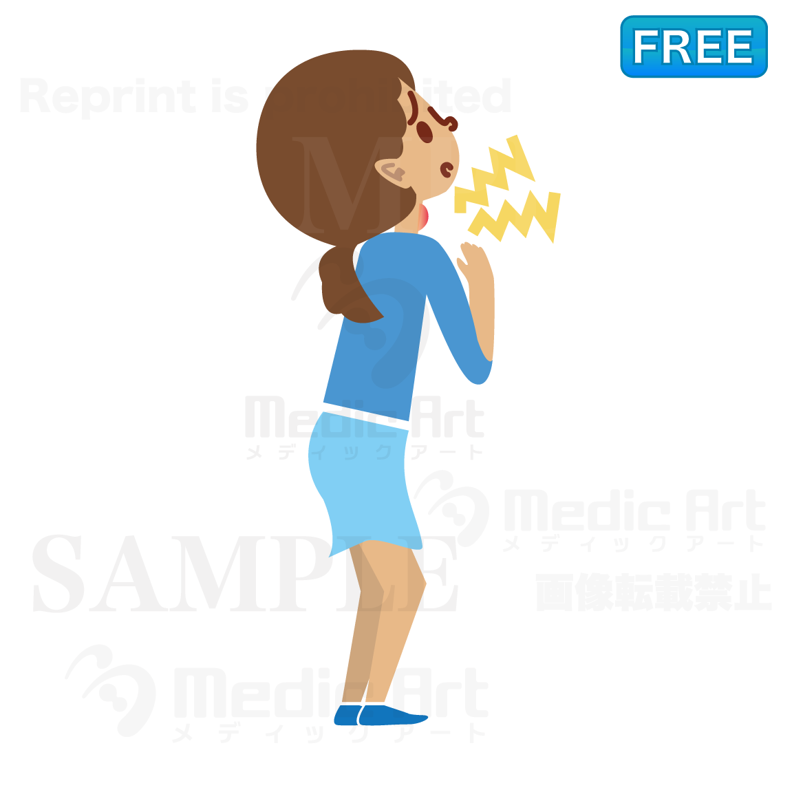 のどが痛くて声が出ない女の子