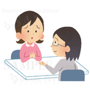 カウンセラーに相談中