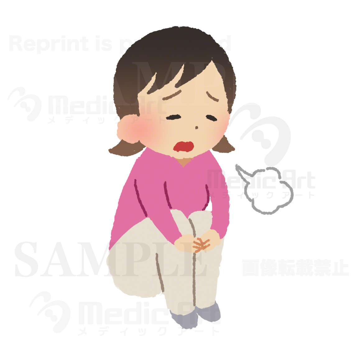 ため息をついている女の子